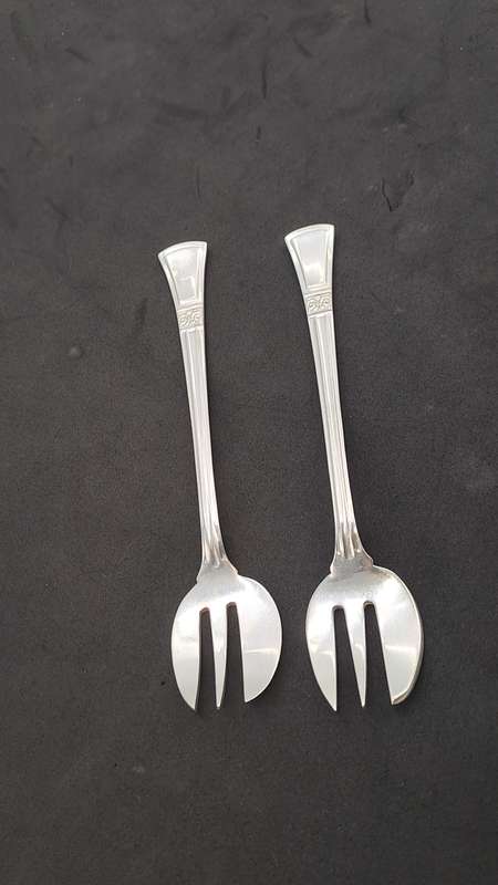 10 Pieces of Vintage Angora Silverplate Cutlery registered Rd.829600-Made In England