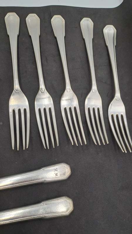14 Vintage Gladwin Ltd. Embassy A1 Silverplate Cutlery Pieces  Rd.no.782376 Made in England