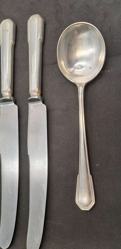 14 Vintage Gladwin Ltd. Embassy A1 Silverplate Cutlery Pieces  Rd.no.782376 Made in England