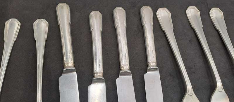 14 Vintage Gladwin Ltd. Embassy A1 Silverplate Cutlery Pieces  Rd.no.782376 Made in England