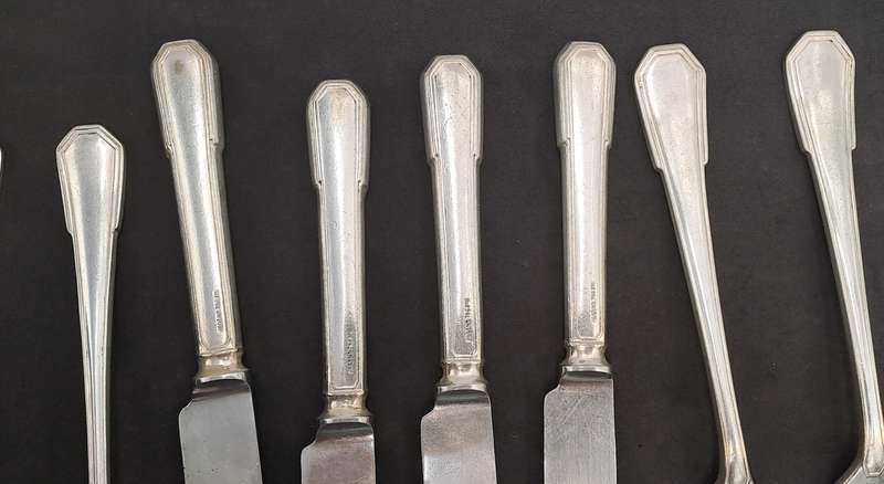14 Vintage Gladwin Ltd. Embassy A1 Silverplate Cutlery Pieces  Rd.no.782376 Made in England