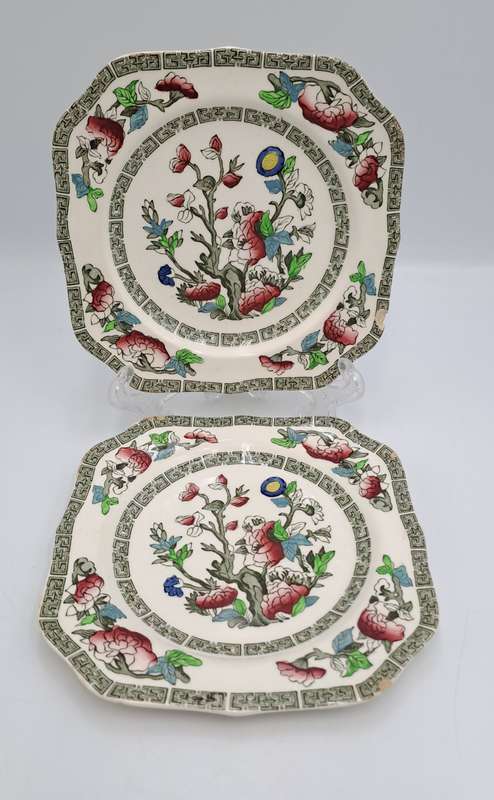 2 Vintage Johnson Bros Indian Tree Tea Side Plate - England