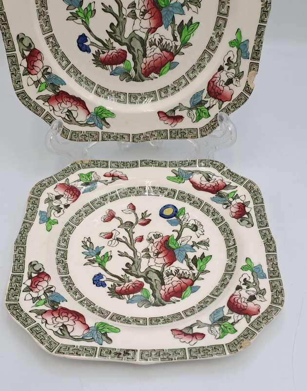 2 Vintage Johnson Bros Indian Tree Tea Side Plate - England