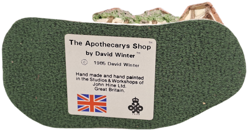 1985 David Winter Cottage Collection"The Apothecarys Shop" Hand Made In Great Britain.