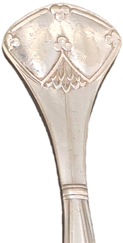 4 Vintage M&RS Permanent plate serving spoons with shell bowls Rd.no.240300 Made in Sheffield Eng.