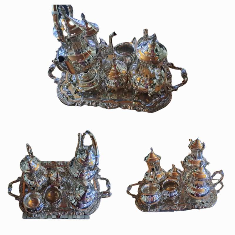Very Large 8pc Antique/Vintage Silver Plated on Copper Tea and Coffee set