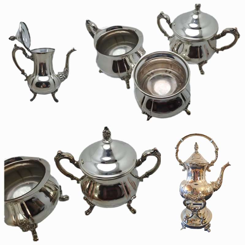 Very Large 8pc Antique/Vintage Silver Plated on Copper Tea and Coffee set