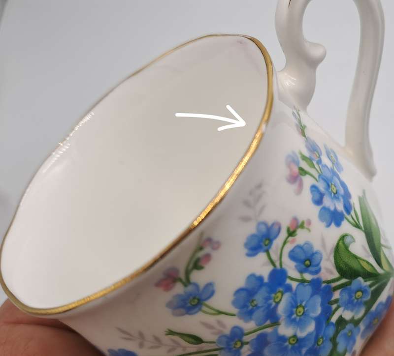 6 Vintage Royal Albert Forget Me Not DemiTasse Cup & Saucer sets