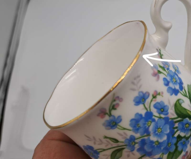 6 Vintage Royal Albert Forget Me Not DemiTasse Cup & Saucer sets