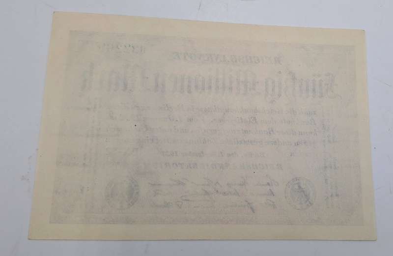 1923 Germany (1871-1948) 50 000 000 Mark Reichsbanknote