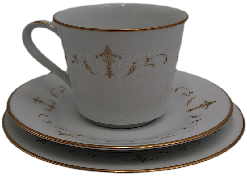 Vintage Noritake COURTNEY 6520 U.S. Design Pat.201508 Trio - Japan -(6 Available) as New