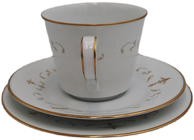 Vintage Noritake COURTNEY 6520 U.S. Design Pat.201508 Trio - Japan -(6 Available) as New