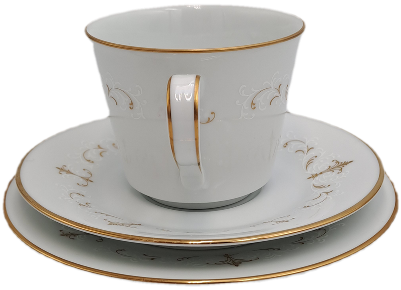 Vintage Noritake COURTNEY 6520 U.S. Design Pat.201508 Trio - Japan -(6 Available) as New