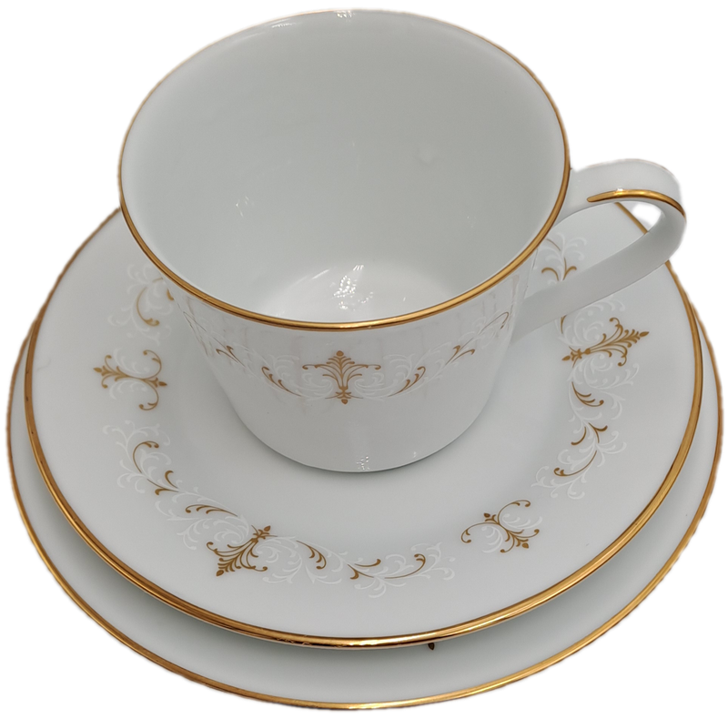 Vintage Noritake COURTNEY 6520 U.S. Design Pat.201508 Trio - Japan -(6 Available) as New