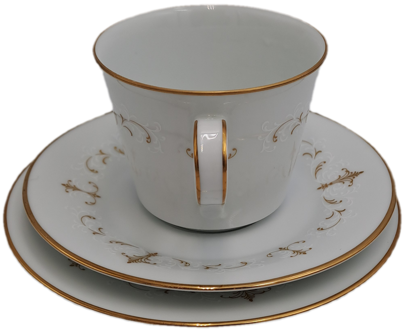 Vintage Noritake COURTNEY 6520 U.S. Design Pat.201508 Trio - Japan -(6 Available) as New