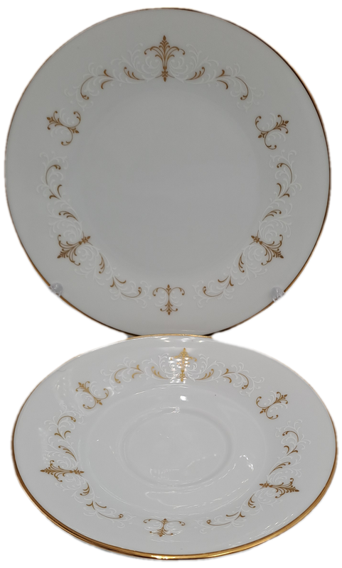 Vintage Noritake COURTNEY 6520 U.S. Design Pat.201508 Trio - Japan -(6 Available) as New