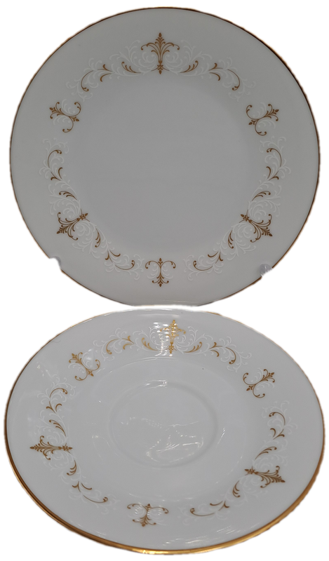 Vintage Noritake COURTNEY 6520 U.S. Design Pat.201508 Trio - Japan -(6 Available) as New