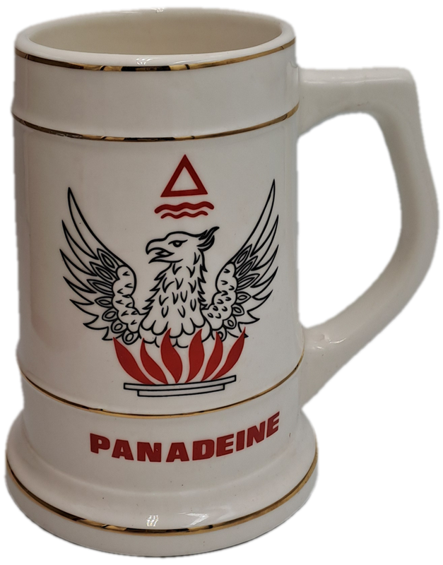 Vintage 1970 Continental China Vitreous Beer Stein -Panadeine -Made in South Africa -Boxed