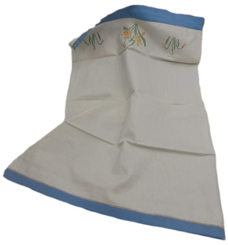 6 Vintage Cotton Embroidered Serviettes -Unused-Boxed (2 per box)