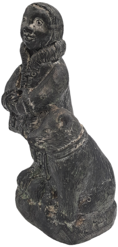 Vintage A Wolf Original The Wolf Sculptures Canada Eskimo Child And Dog