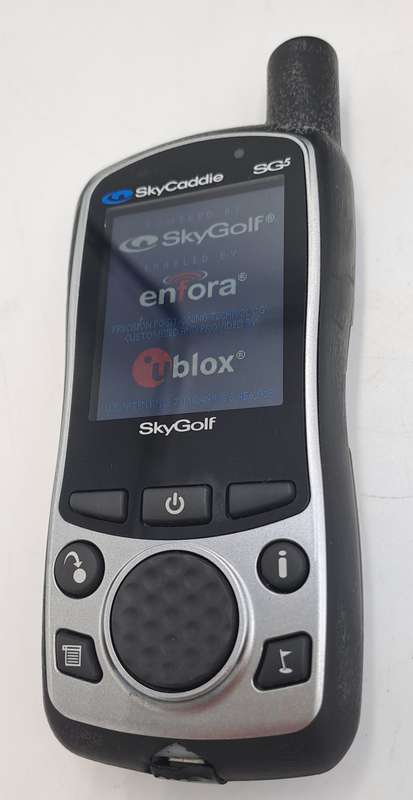 Pre-Owned SkyCaddie SG5 Handheld SkyGolf Golf GPS Rangefinder Case USB Cord Car Charger-Working