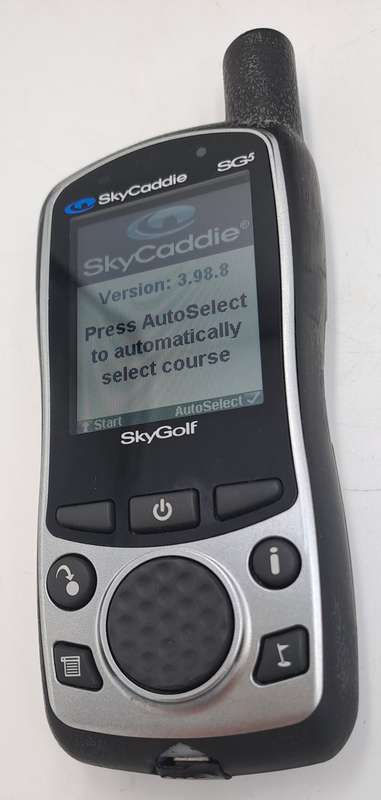 Pre-Owned SkyCaddie SG5 Handheld SkyGolf Golf GPS Rangefinder Case USB Cord Car Charger-Working