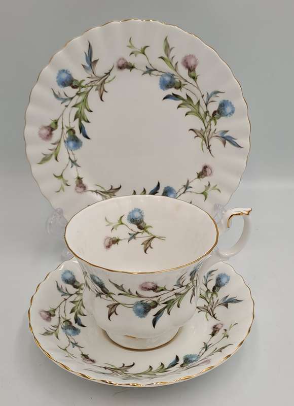 Vintage Royal Albert Brigadoon Tea Trio - English Bone China (10 Available)