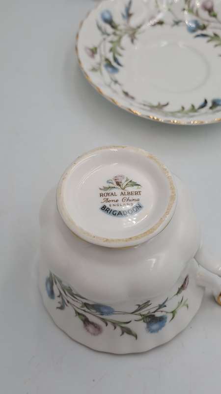 Vintage Royal Albert Brigadoon Tea Trio - English Bone China (10 Available)