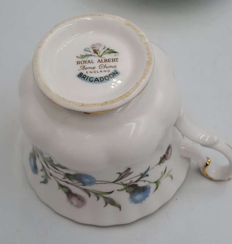 Vintage Royal Albert Brigadoon Tea Trio - English Bone China (10 Available)