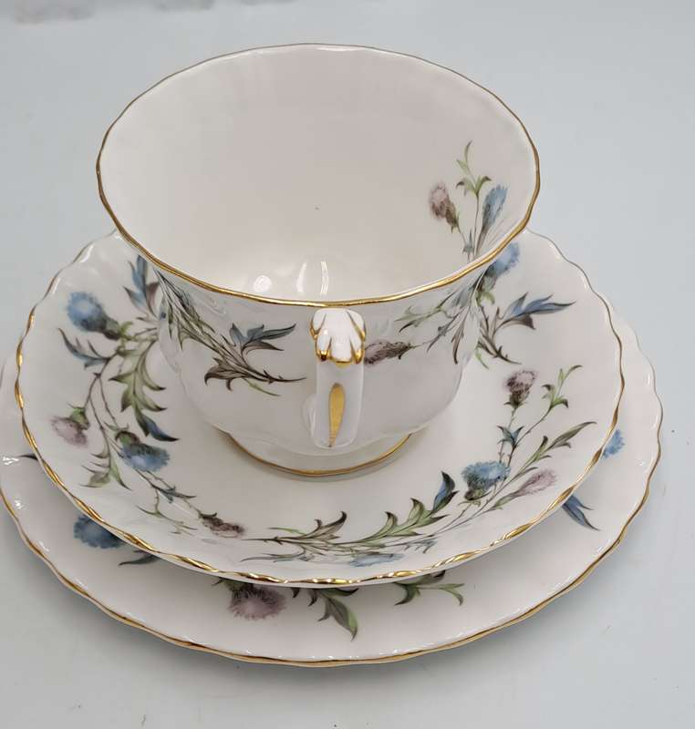 Vintage Royal Albert Brigadoon Tea Trio - English Bone China (10 Available)