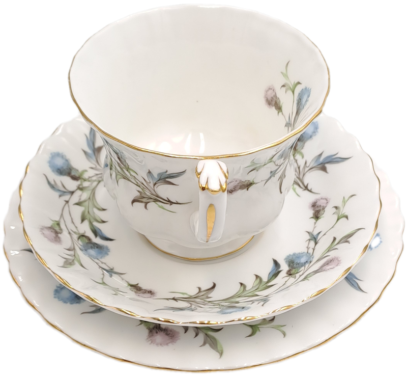 Vintage Royal Albert Brigadoon Tea Trio - English Bone China (10 Available)