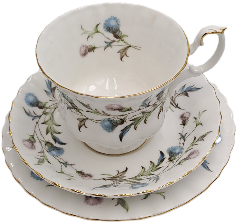 Vintage Royal Albert Brigadoon Tea Trio - English Bone China (10 Available)