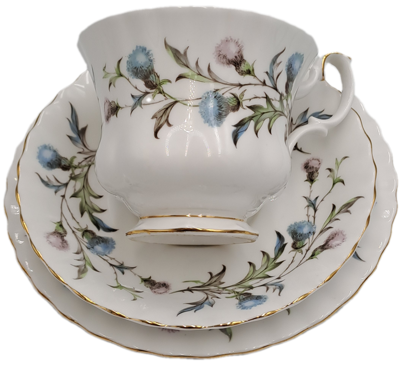 Vintage Royal Albert Brigadoon Tea Trio - English Bone China (10 Available)