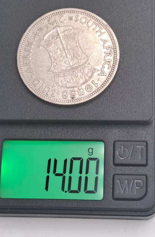1958 South Africa Silver 2½ Shillings - Elizabeth II 1st portrait