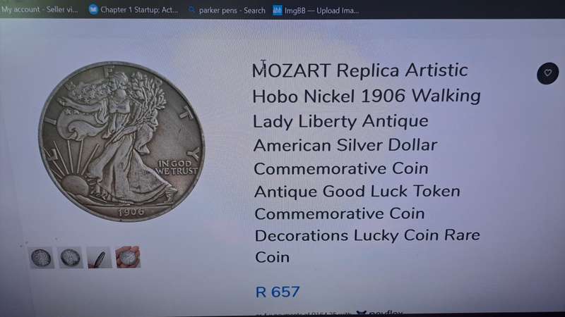Replica Artistic Hobo Nickel - 1906 Walking Lady Liberty Antique American Dollar -