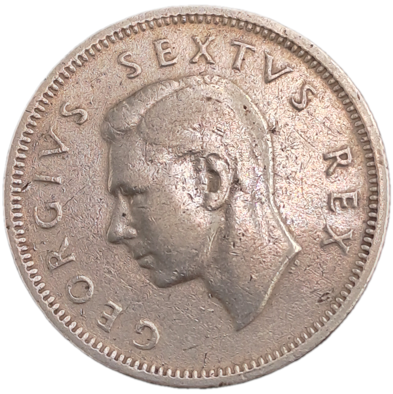 1950 South Africa Silver 1 Shillings - George VI Shilling