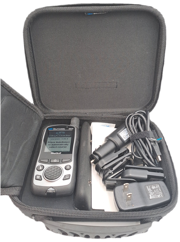 Pre-Owned SkyCaddie SG5 Handheld SkyGolf Golf GPS Rangefinder Case USB Cord Car Charger-Working
