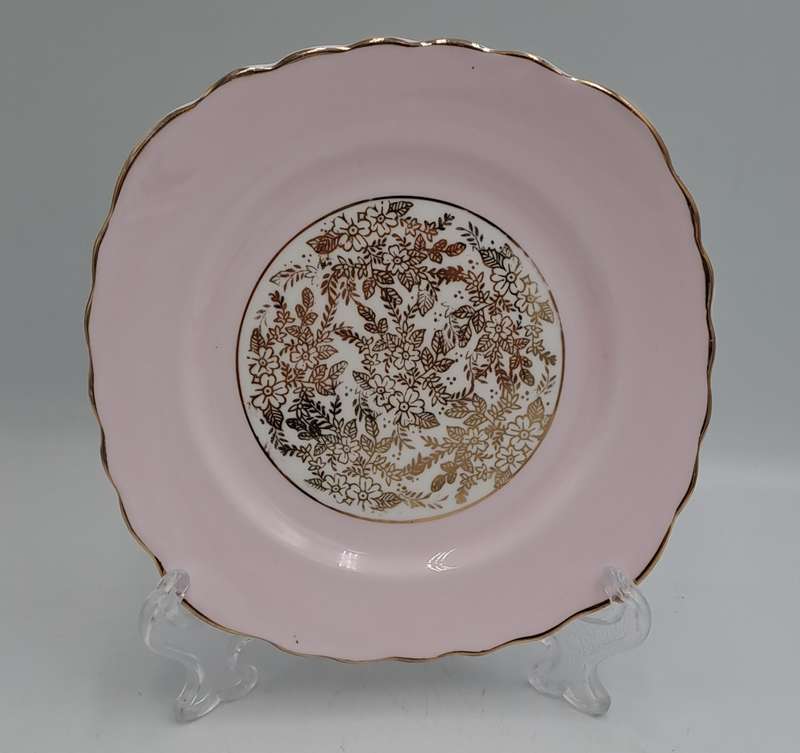 Replacement Vintage Royal Vale Bone China Tea Side plate(Pink and Gold )