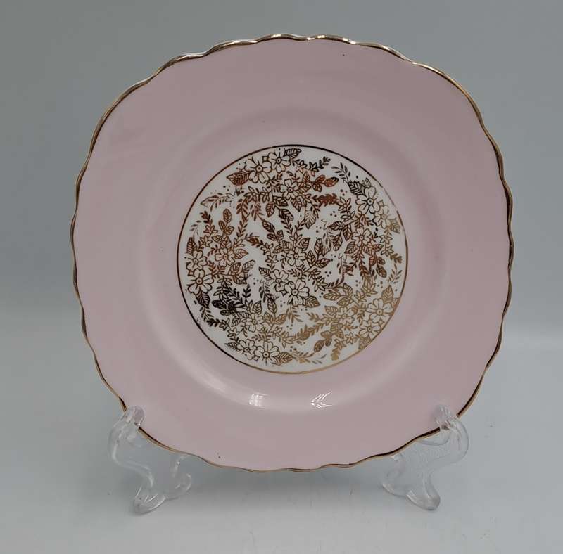 Replacement Vintage Royal Vale Bone China Tea Side plate(Pink and Gold )