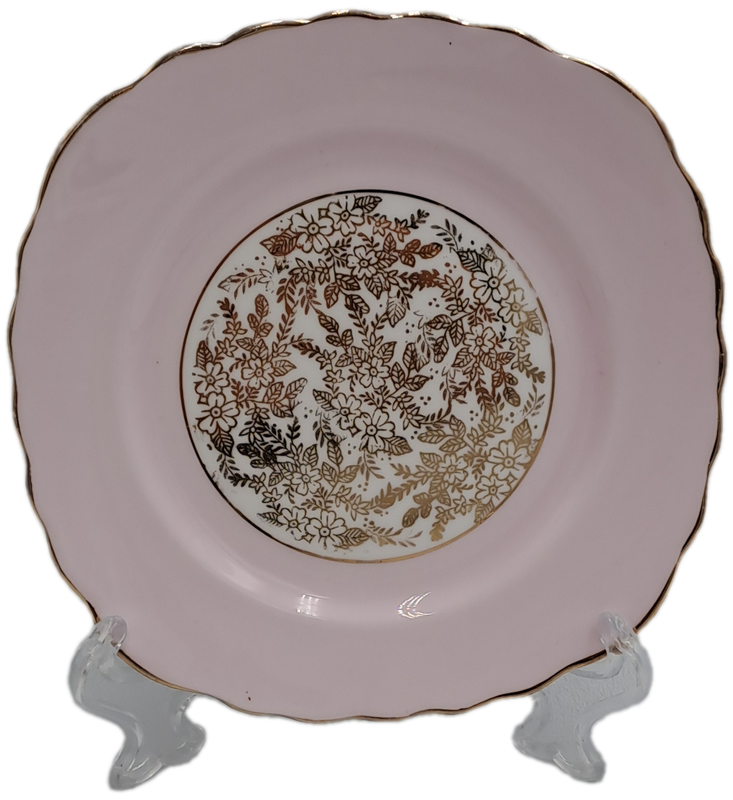 Replacement Vintage Royal Vale Bone China Tea Side plate(Pink and Gold )