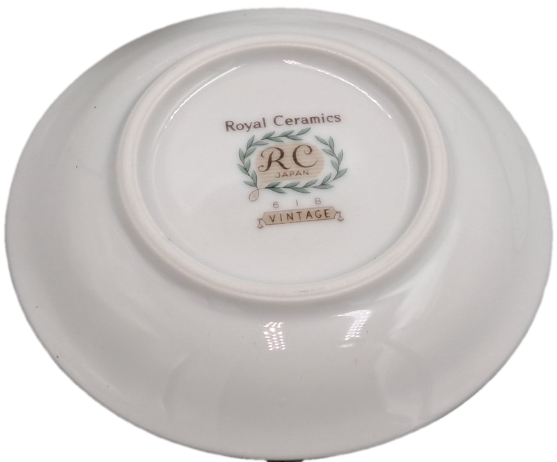 Rare!! 1950's Noritake "Vintage" 618 Royal Ceramic's -7 TINY appetiser plates only 9,2cm -JAPAN