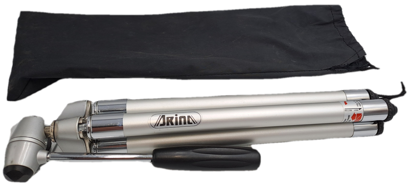 Pre Owned Aluminium Arina Camera Tripod with bag - one leg missing small rubber stop