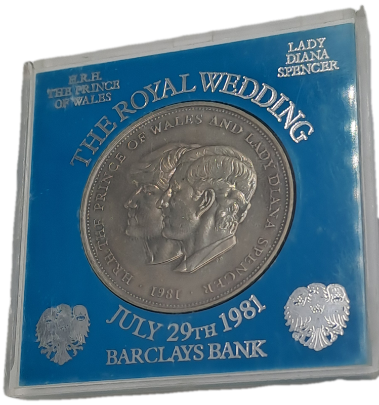 1981 The Royal Wedding Commemorative Crown-Charles and Diana - UNC In Holder
