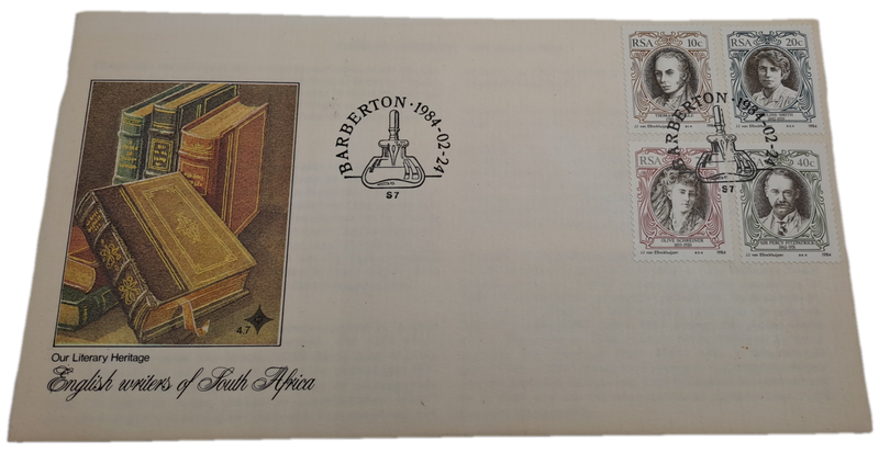 1984 SOUTH AFRICA FDC-First day Cover Barbeton -English Writers of S.A-(3 Available)