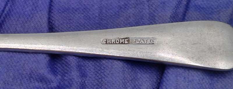 6 Vintage Chrome Plated Teaspoons -Boxed