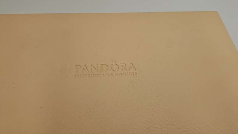 Pandora Leather Covered Jewelry Box with Mirror
