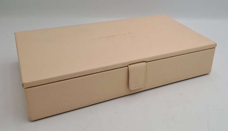 Pandora Leather Covered Jewelry Box with Mirror