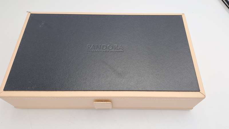 Pandora Leather Covered Jewelry Box with Mirror