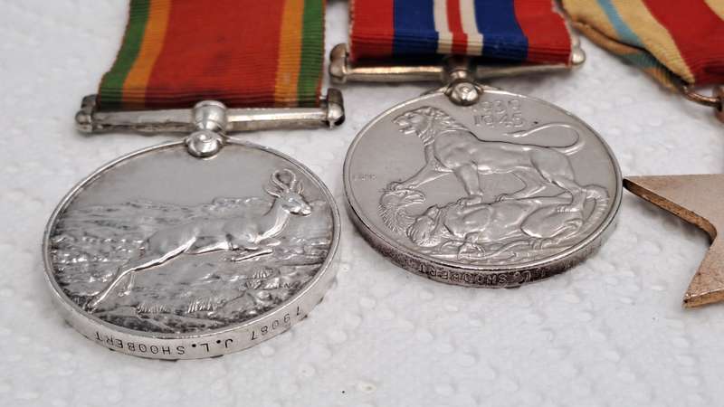 Set of 4 Full Size WW2 (World World 2) Medals Issued to J.L Shoobert Nr.79087