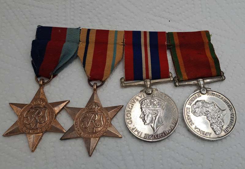 Set of 4 Full Size WW2 (World World 2) Medals Issued to J.L Shoobert Nr.79087